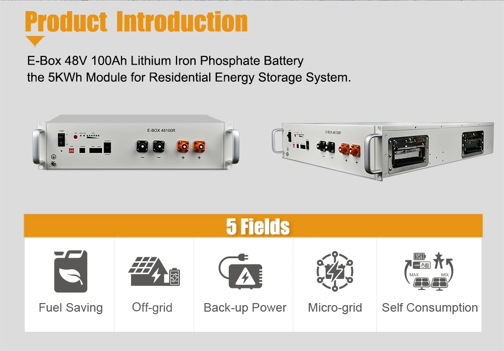 Pytes-48100r 5kwh Bess Lithium LFP Battery Power Supply Energy Storage Battery for Home Solar Energy Storage System