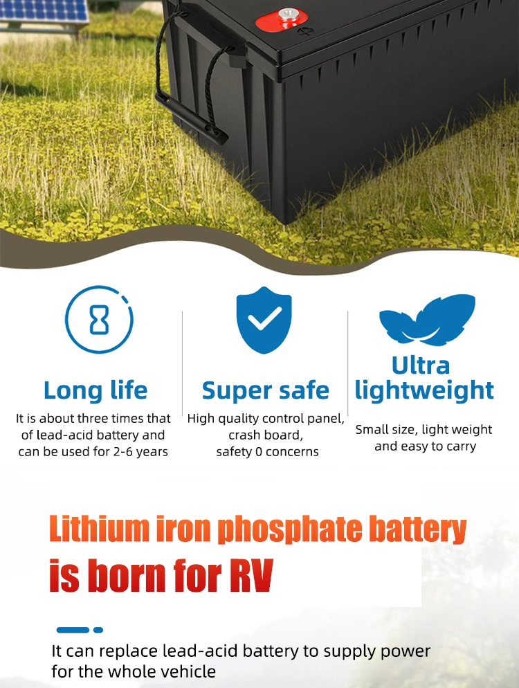 Deep Cycle Energy Storage RV Rechargeable 100ah Lithium Ion Battery 12V Solar Energy System Other Batteries