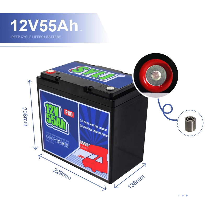 12volt 55ah Marine Deep Cycle Lithium Ion Battery for Boats Minnkota Cobra Sevylor and Other Trolling Motor