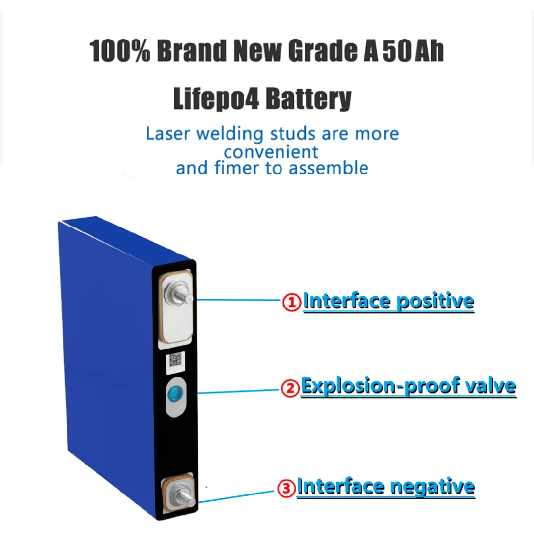 3.2V 50ah Batteries LiFePO4 More Efficient Than Other Lithium-Ion Batteries