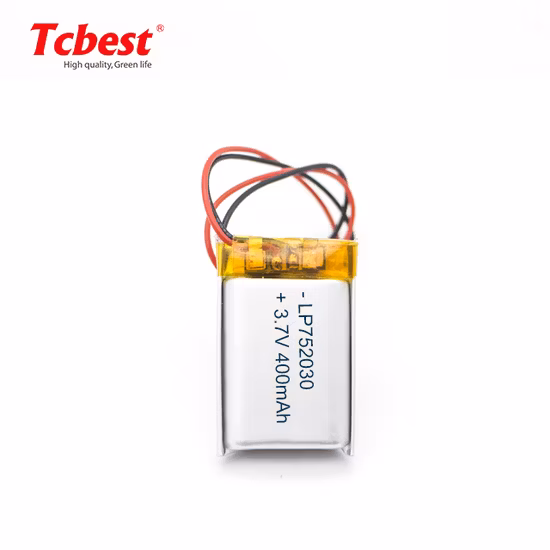 Tcbest литий-полимерная литий-ионная аккумуляторная батарея Lp 752030 3,7 В 400 мАч для GPS-устройств